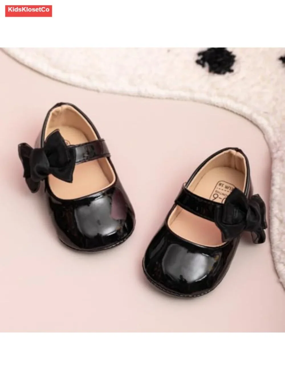 Infant Baby Girls Mary Jane Shoes Bow Ballet Flats First Walkers PU Leather